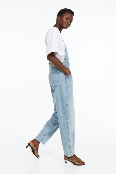 Mom Fit Denim Dungarees