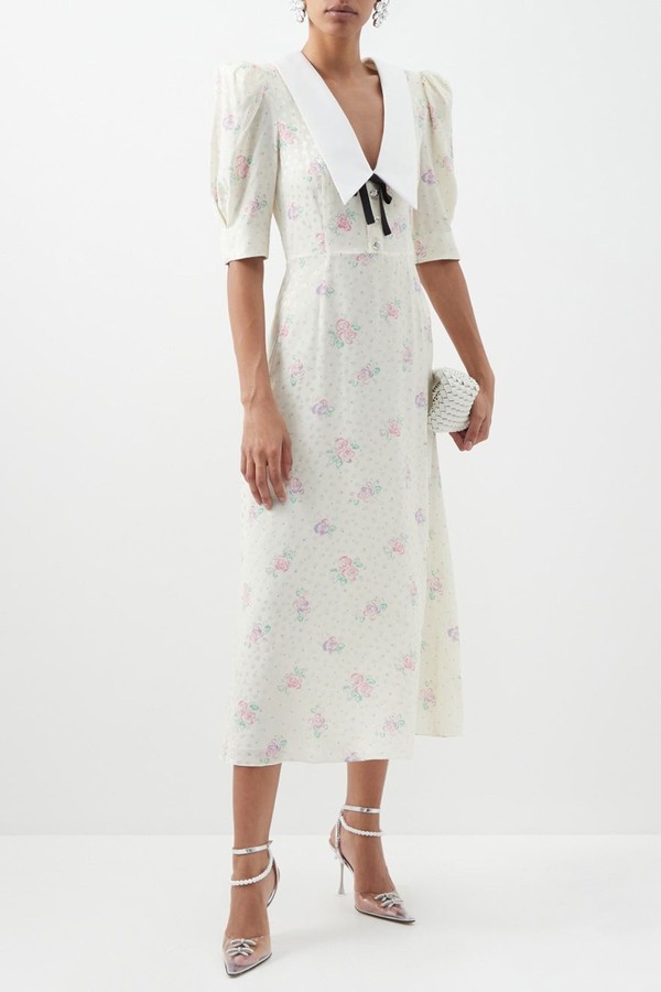 Floral Silk Jacquard Dress from Alessandra Rich