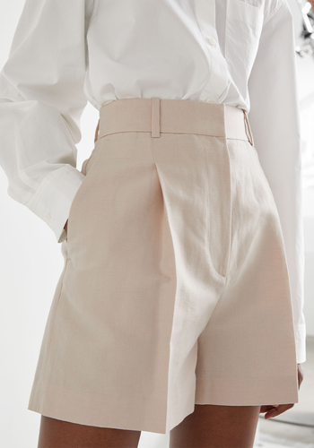 Tailored Linen Shorts