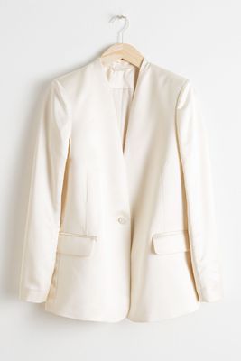 Straight-Fit Satin Blazer from & Other Stories