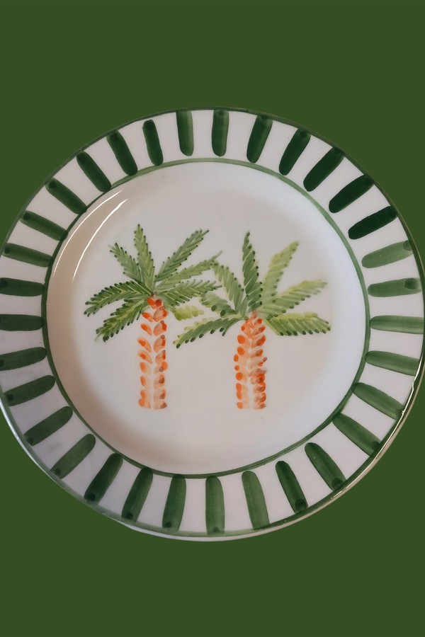 Ceramic Marrakech Palm Trees Plate Set from Sveva's Home
