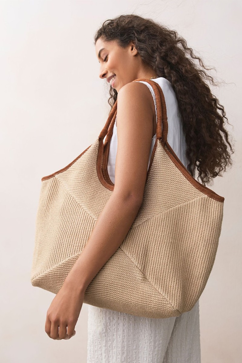 Natural Jute Shoulder Bag from Next