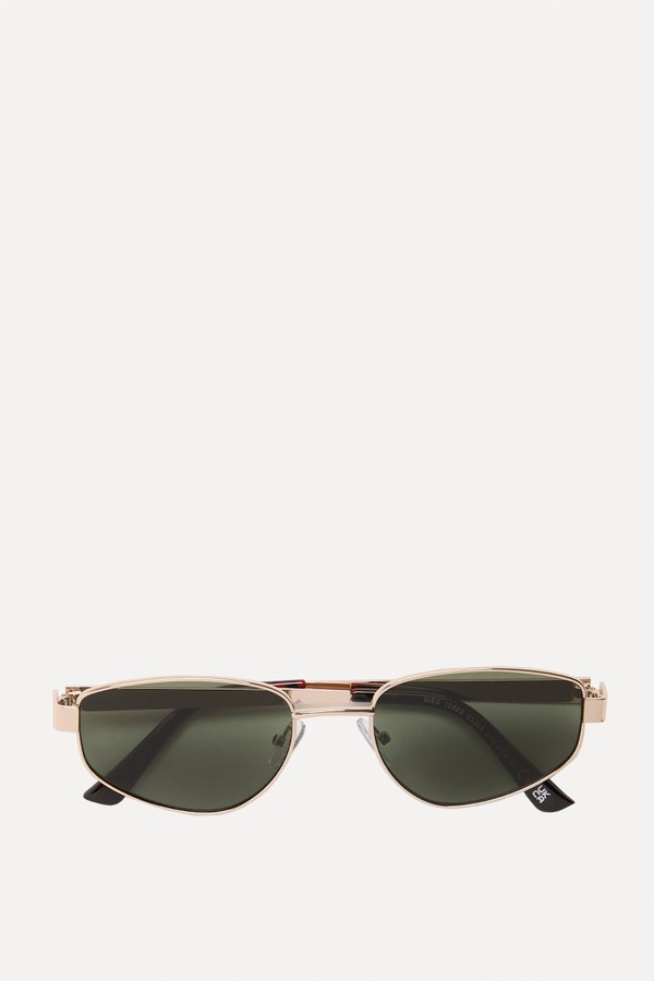 Angular Metal Frame Sunglasses