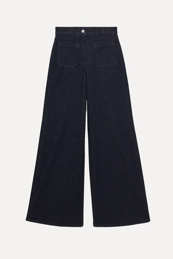 Bella Patch Pocket Wide Leg Jeans from Reiss