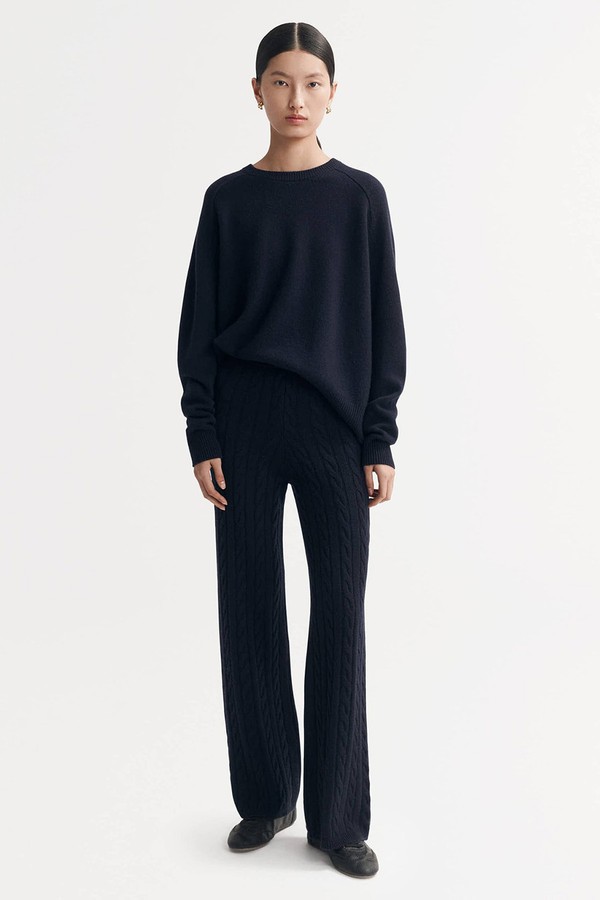 Cable Knit Cashmere Pants from Soft Goat