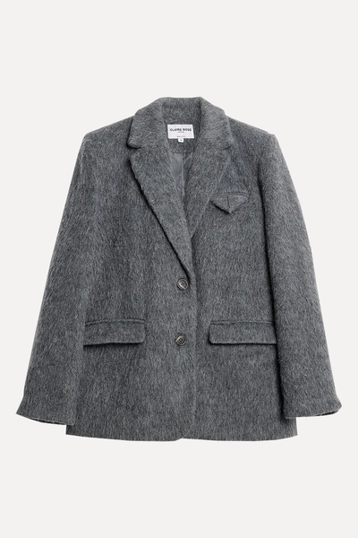 Brushed Wool Blend Oversized Blazer from Claire Rose x Na-kd