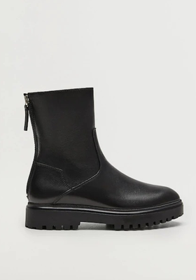 Leather Boots With Track Sole from Mango