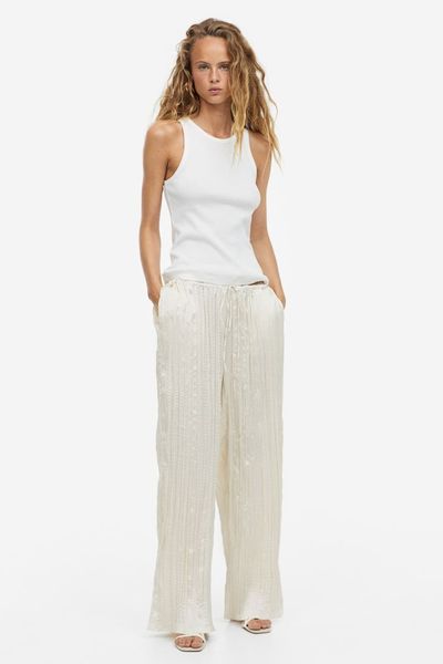 Wide Pull-On Trousers