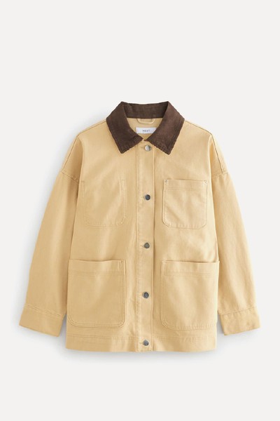 Neutral Cord Collar Worker Jacket