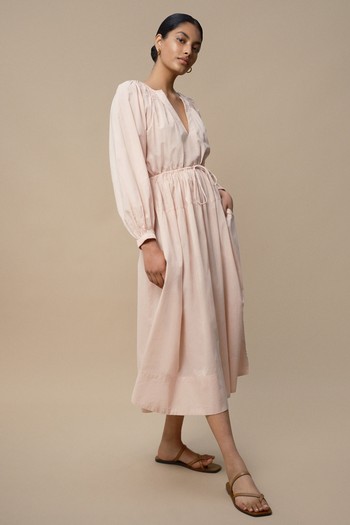 Victorine Blush Cotton Dress