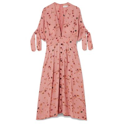 Nina Floral-Print Crinkled-Crepe Midi Dress from Faithfull The Brand