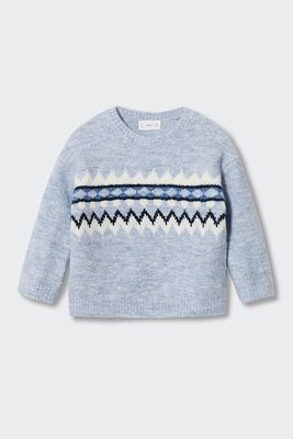 Printed Knit Sweater from Mango