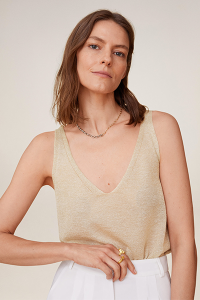 Metallic Thread Top from Mango