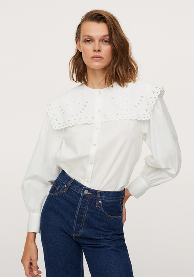 Babydoll Collar Blouse from Mango