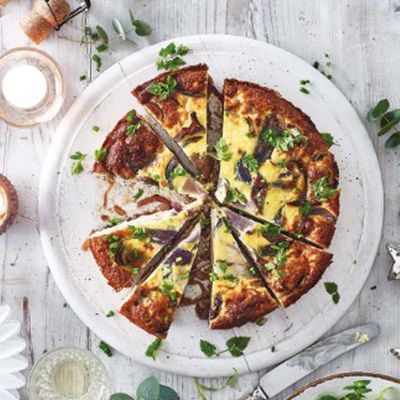 Smoked Cheddar & Caramelised Onion Frittata from Cook