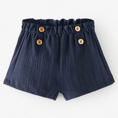 Textured Jacquard Bermuda Shorts With Buttons