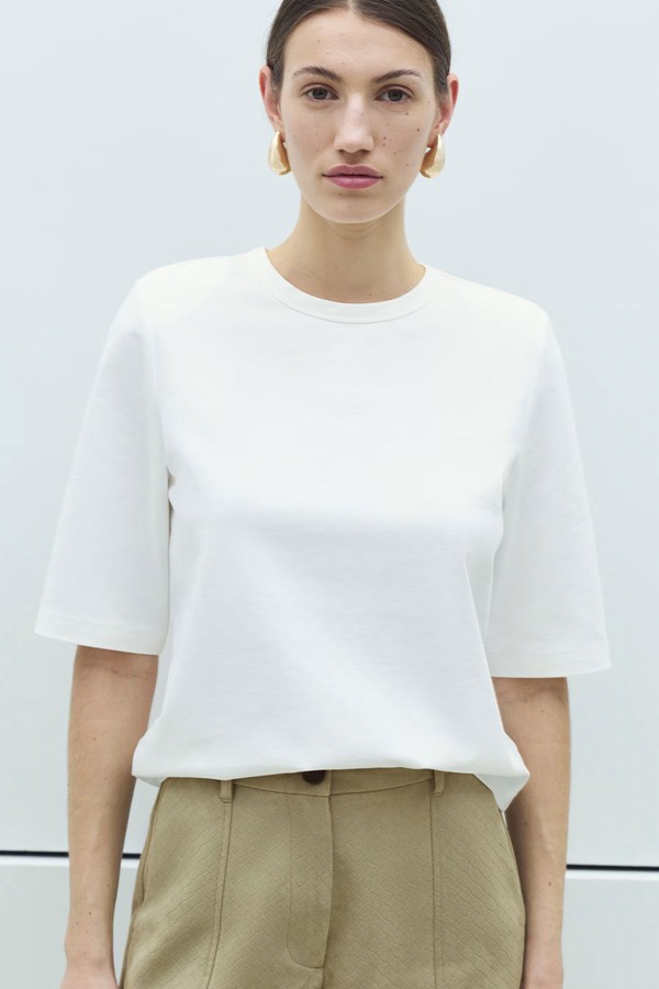 Padded Shoulder T-Shirt 