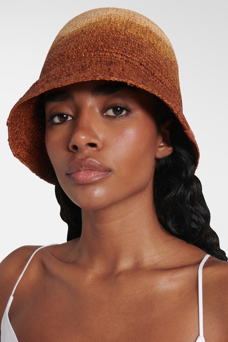 Meyers Ombré Raffia Bucket Hat from Staud