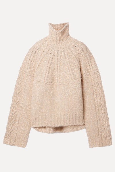  Booth Cable-Knit Turtleneck Sweater from Altuzarra