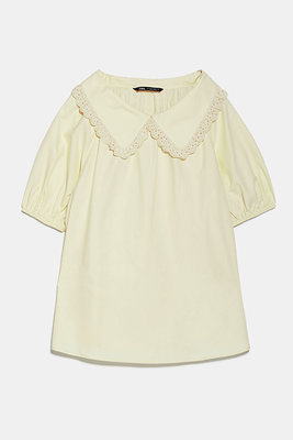 Blouse With Peter Pan Collar from Zara