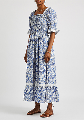 Elisa Floral-Print Cotton-Blend Dress from Lug Von Siga