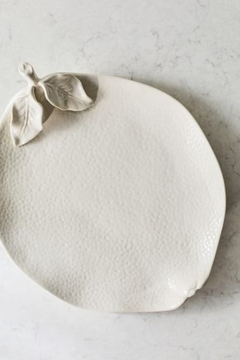 Lemon-Shaped Stoneware Serving Plate from H&M