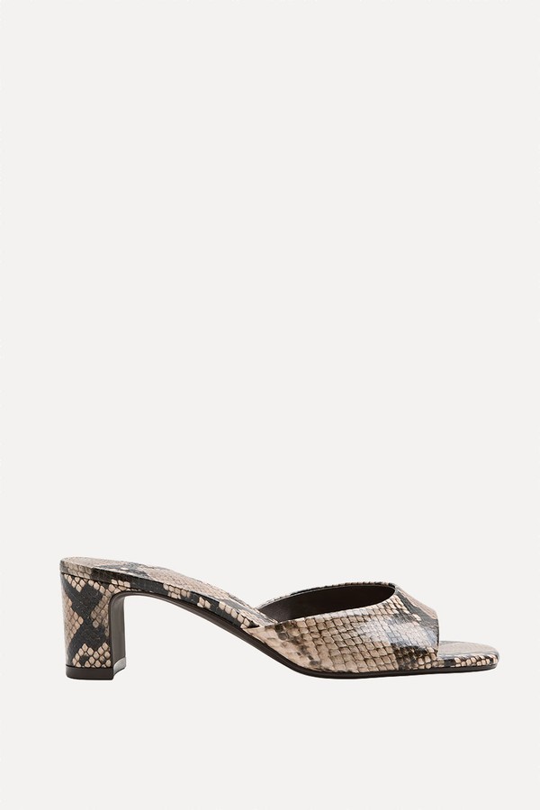 Snake Print Block Heel Mules from Marks & Spencer