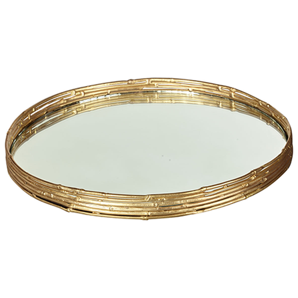 Bamboo Tray Brass from OKA