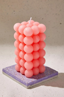 Tall Bubble Pillar Candle from Holm