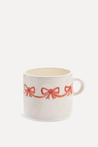 Sugar Plum Bow Earthenware Mug from Anna + Nina