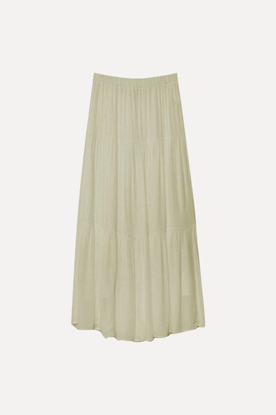 Boho Midi Skirt from Stradivarius