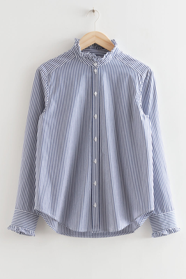 Striped Wide Frill Shirt from & Other Stories