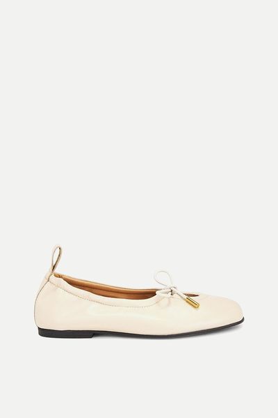 Rosalind Cream Leather Ballet Flats from Alohas