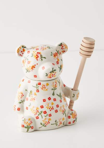 Floral Bear Honey Pot