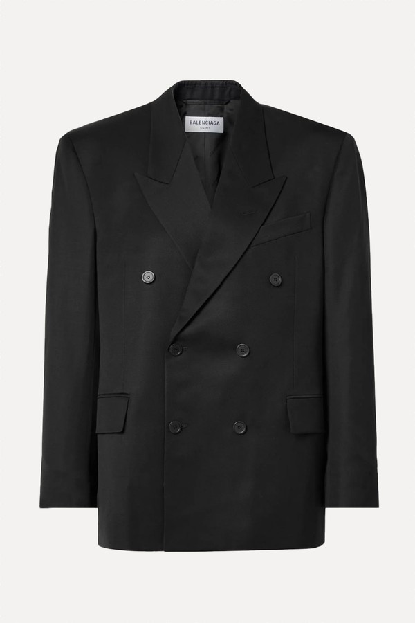 Double-Breasted Wool-Twill Blazer from Balenciaga