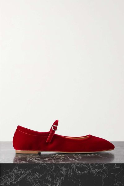 Uma Velvet Mary Jane Ballet Flats from Aeyde