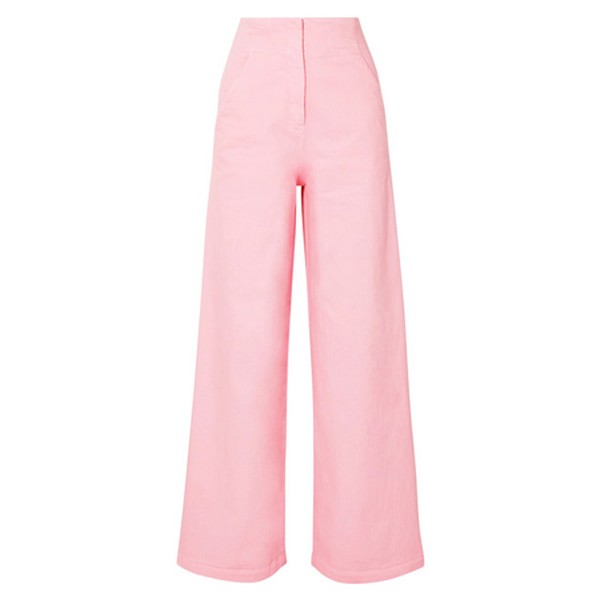 Stretch-Cotton Wide-Leg Pants from Tibi