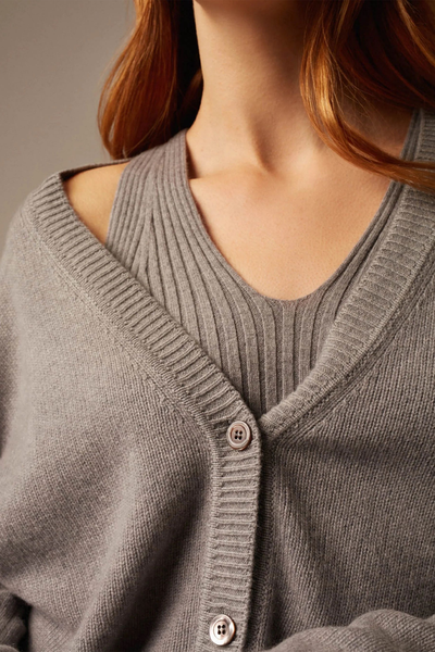 Sophia Cashmere V- Neck Cardigan