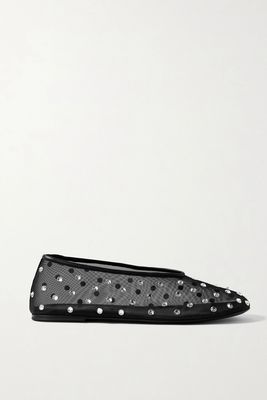 Marcy Crystal embellished Mesh Ballet Flats from Khaite