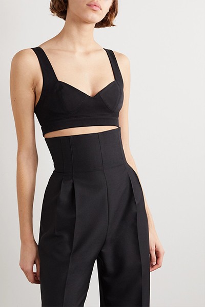 Cotton Gabardine Bustier Top from Alaia