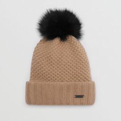 Fur Pom-Pom Wool-Cashmere Beanie from Burberry