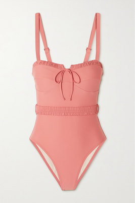 Vacation Ruched Stretch-ECONYL Swimsuit from PEONY