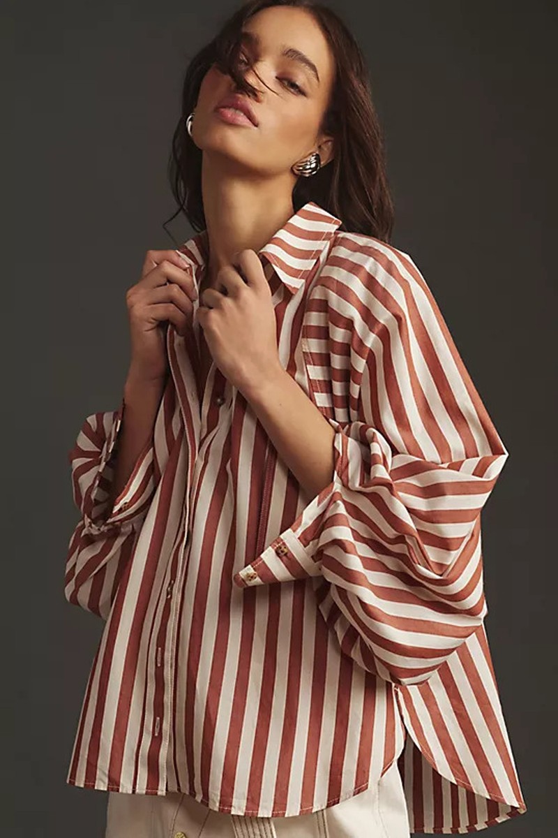 Pilcro Oversized Batwing Cotton Shirt from Anthropologie