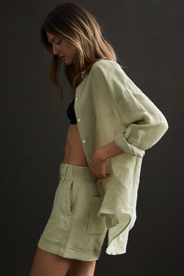 Garment Dyed Linen Shorts, £98 | Reiss