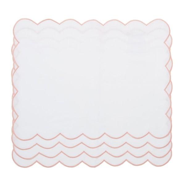 Set Of Four Scalloped-Edge Linen Placemats from Angela Wickstead