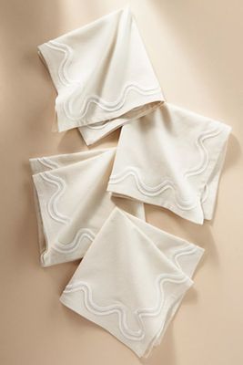 Madeline Embroidered Cotton Napkins from Anthropologie