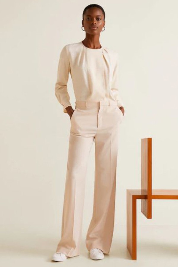 Button Textured Blouse