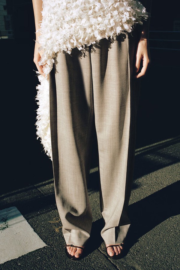 Low-Rise Wool Trousers from Mango