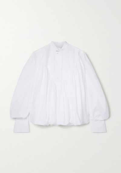 Ateles Pleated Cotton-Blend Poplin Shirt  from Palmer // Harding