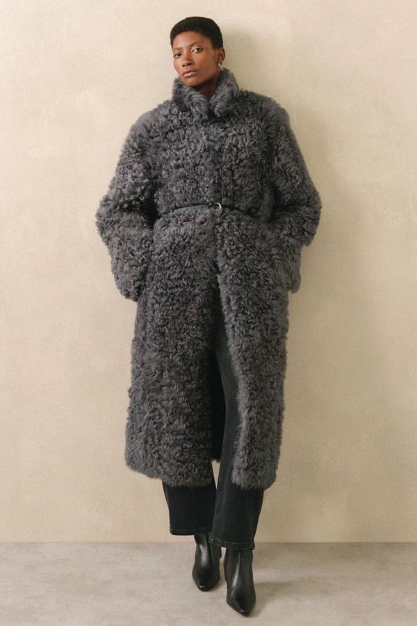 Curly Sheepskin Long Coat from The White Company